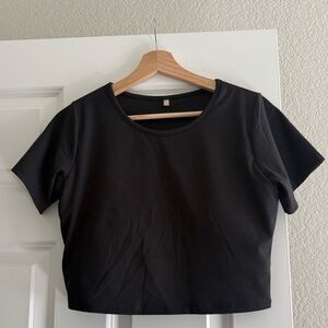 P'tula Black Crop Top